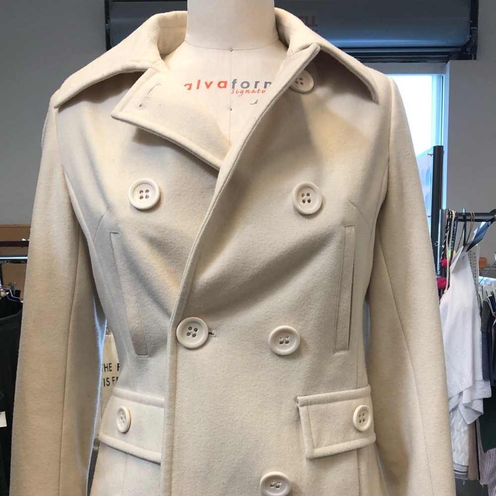 Classic off white peacoat